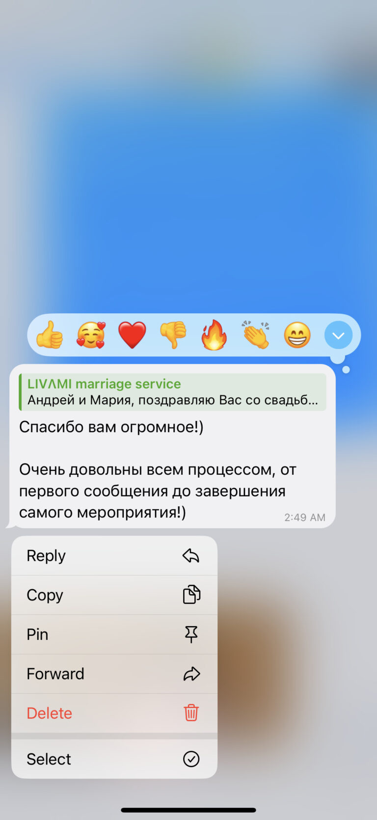 Отзыв о LIVAMI marriage service