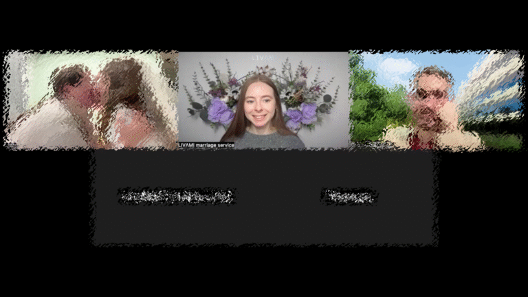 Свадебная онлайн-церемония с LIVAMI marriage service