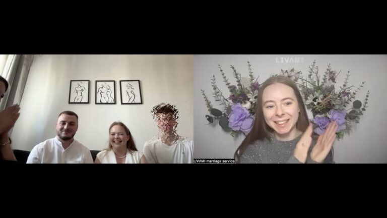 Свадебная онлайн-церемония с LIVAMI marriage service