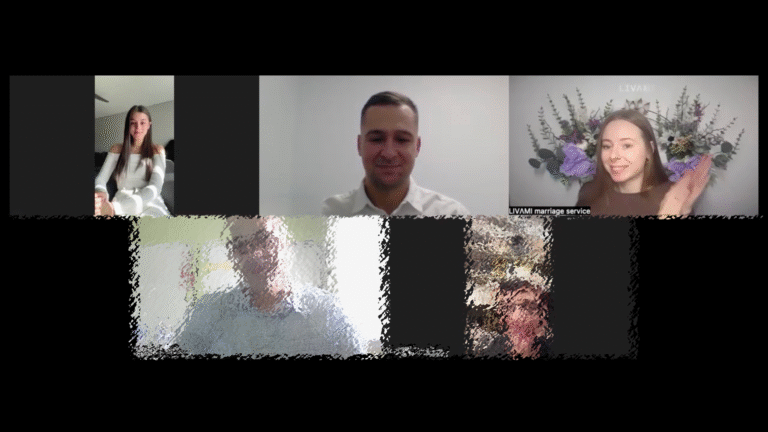 Свадебная онлайн-церемония с LIVAMI marriage service