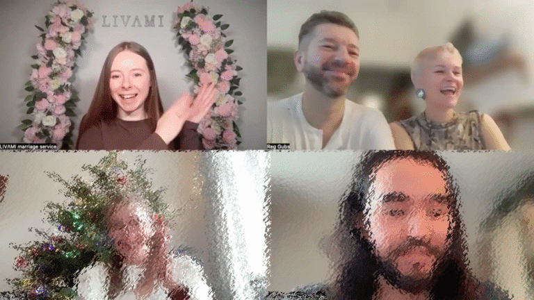 Свадебная онлайн-церемония с LIVAMI marriage service