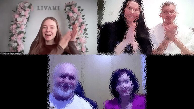 Свадебная онлайн-церемония с LIVAMI marriage service