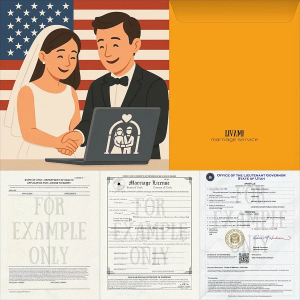 Полный комплекс услуг онлайн-брак с LIVAMI marriage service