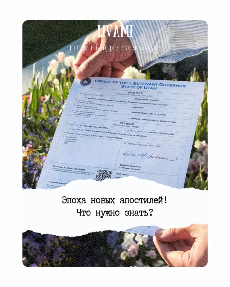Новый формат апостиля в Юте: что изменилось с 9 июля 2026 года? Блог LIVAMI marriage